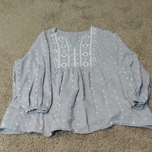 Embroidered Boho Blouse